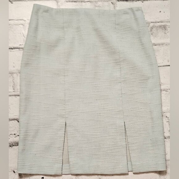 Y2K Le Chateau Blue & White Tweed Skirt and Blazer Jacket Suit Set. - Picture 7 of 16